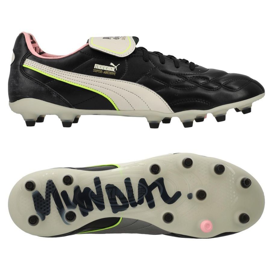 PUMA King Top X Mundial FG/AG - Noir/Blanc/Poison Pink
