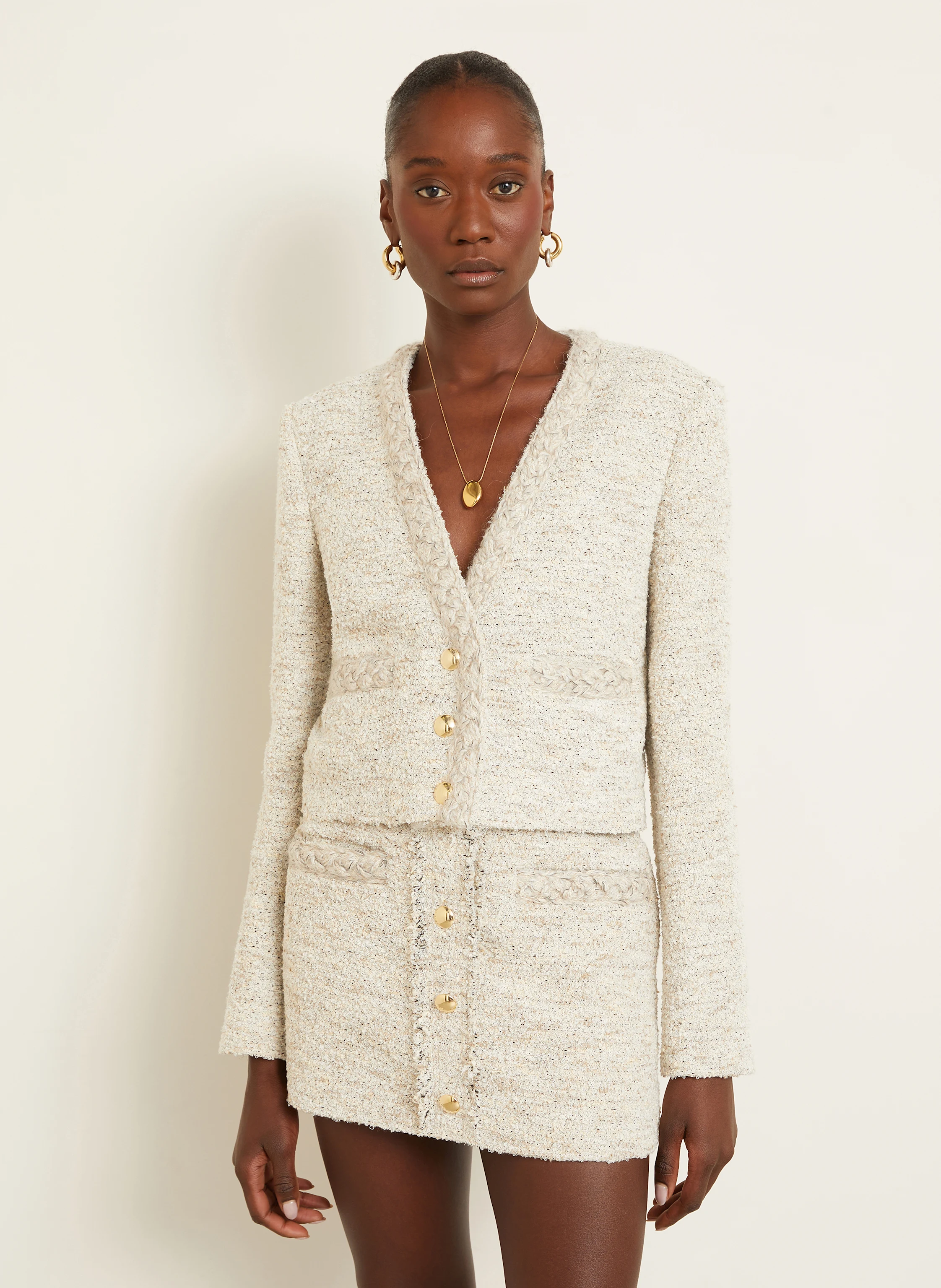 ISABEL MARANT Bouclé-Jacke mit Glitzergarn