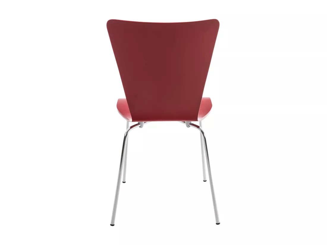 Chaise de conférence - Bois - Rouge - Aaron