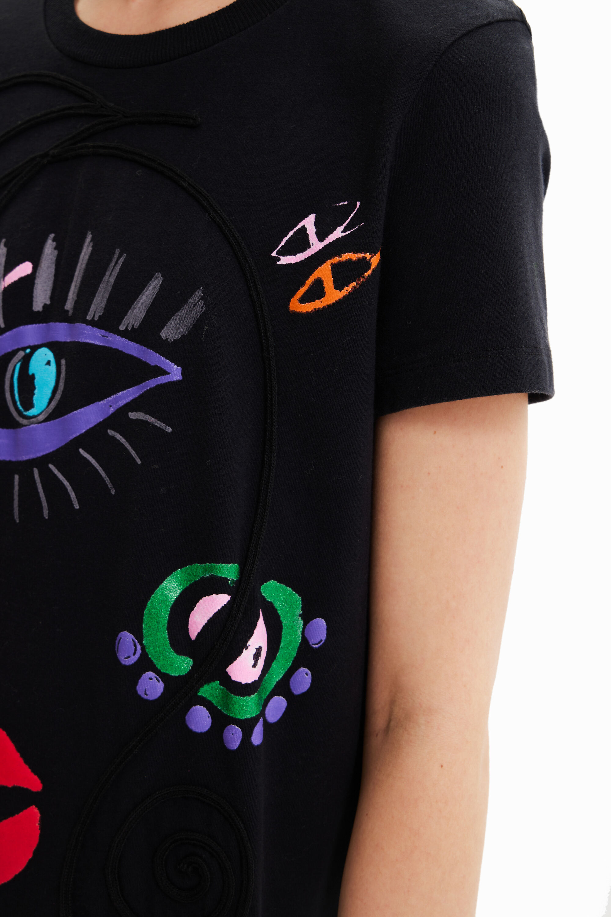 Robe t-shirt visage arty