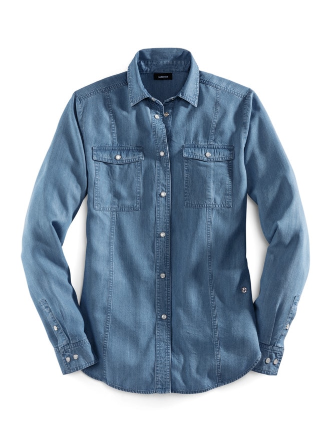 Lyocell-Jeansbluse Extraleicht