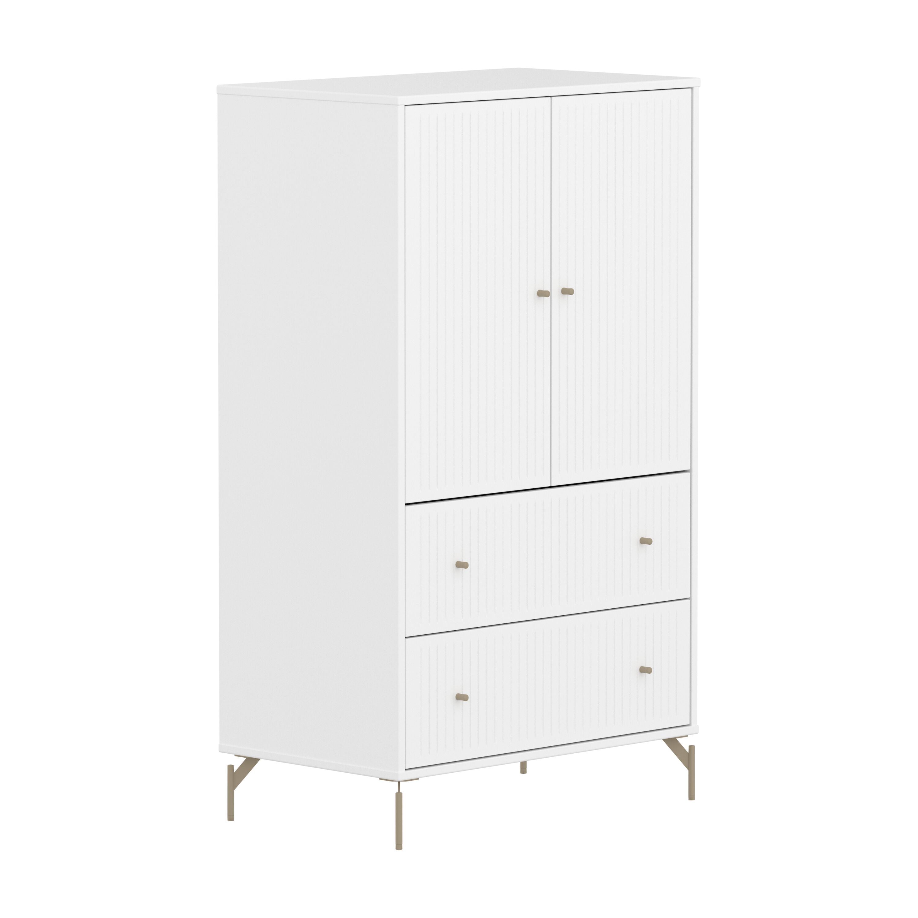 Flexa SAGA Schrank - Weiss / B: 75.0 cm x T: 45.0 cm x H: 129.5 cm