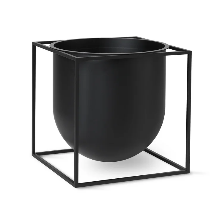 Audo - Kubus Flowerpot 23, schwarz