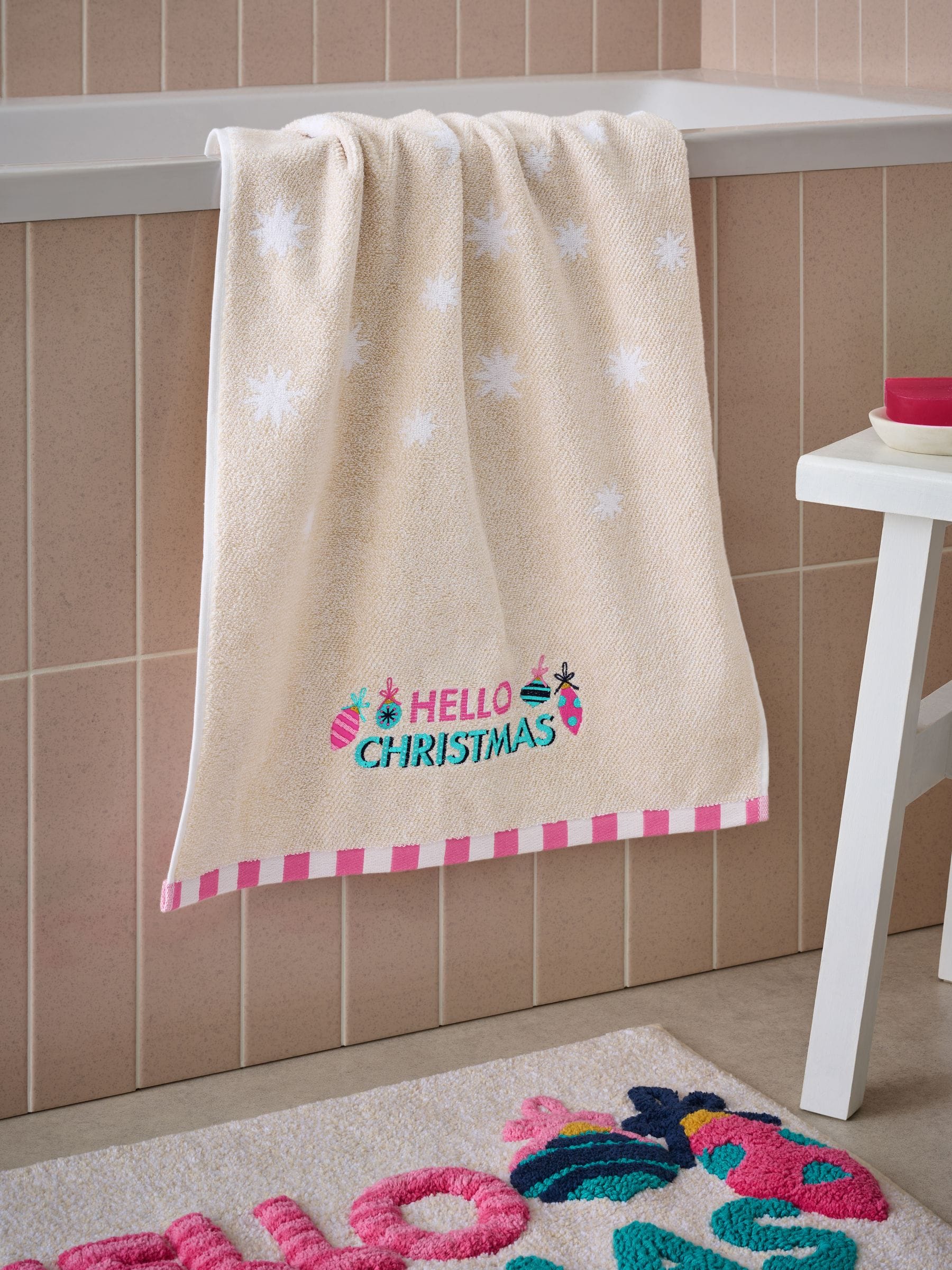 Hallo Kerstmis handdoek