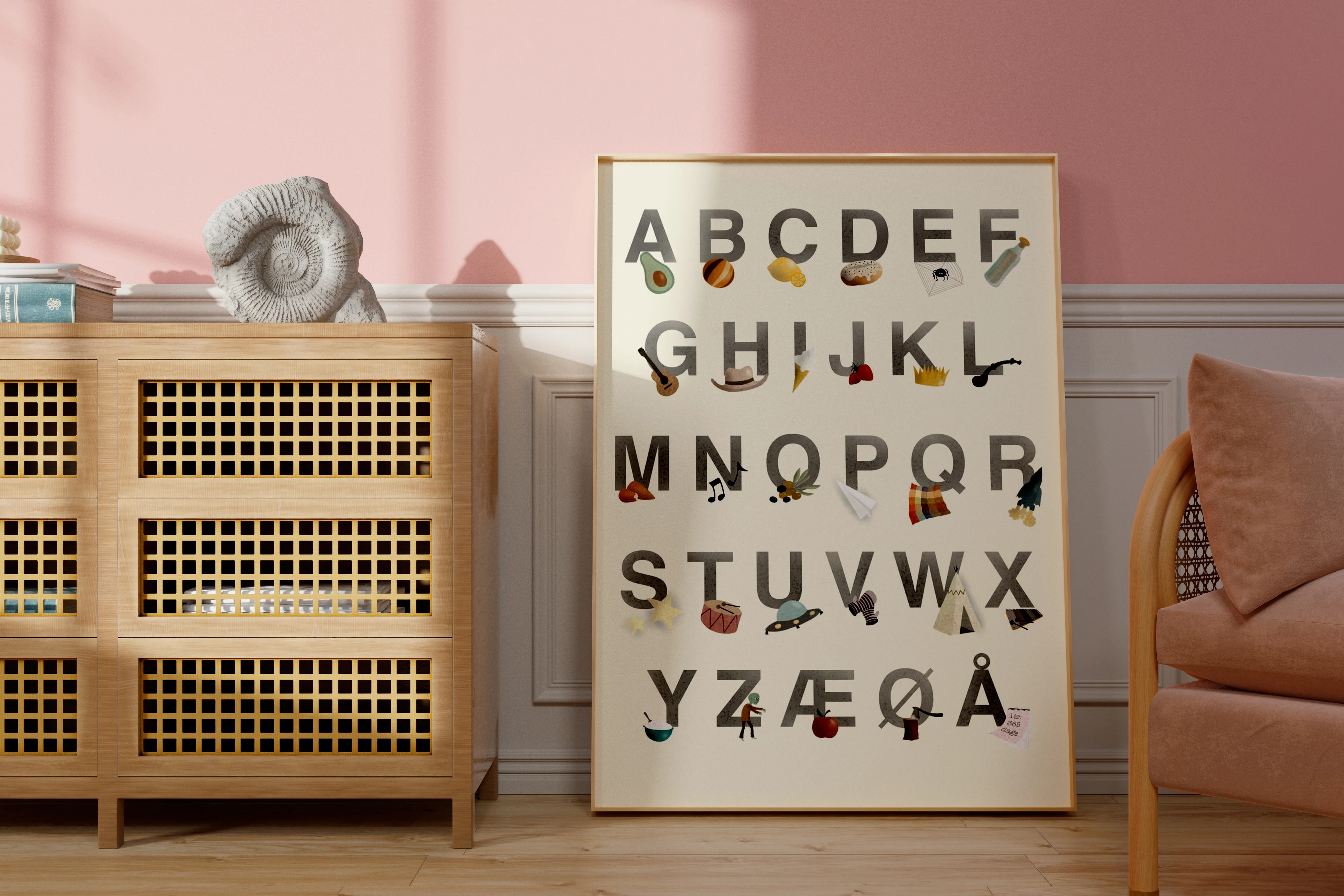 Poster & Frame  Willero Illustration ABC-plakat