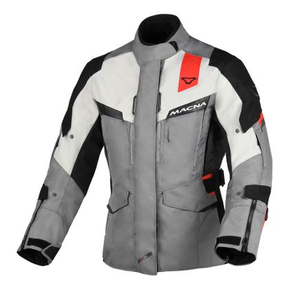 Blouson Macna ZASTRA - Gris / Rouge