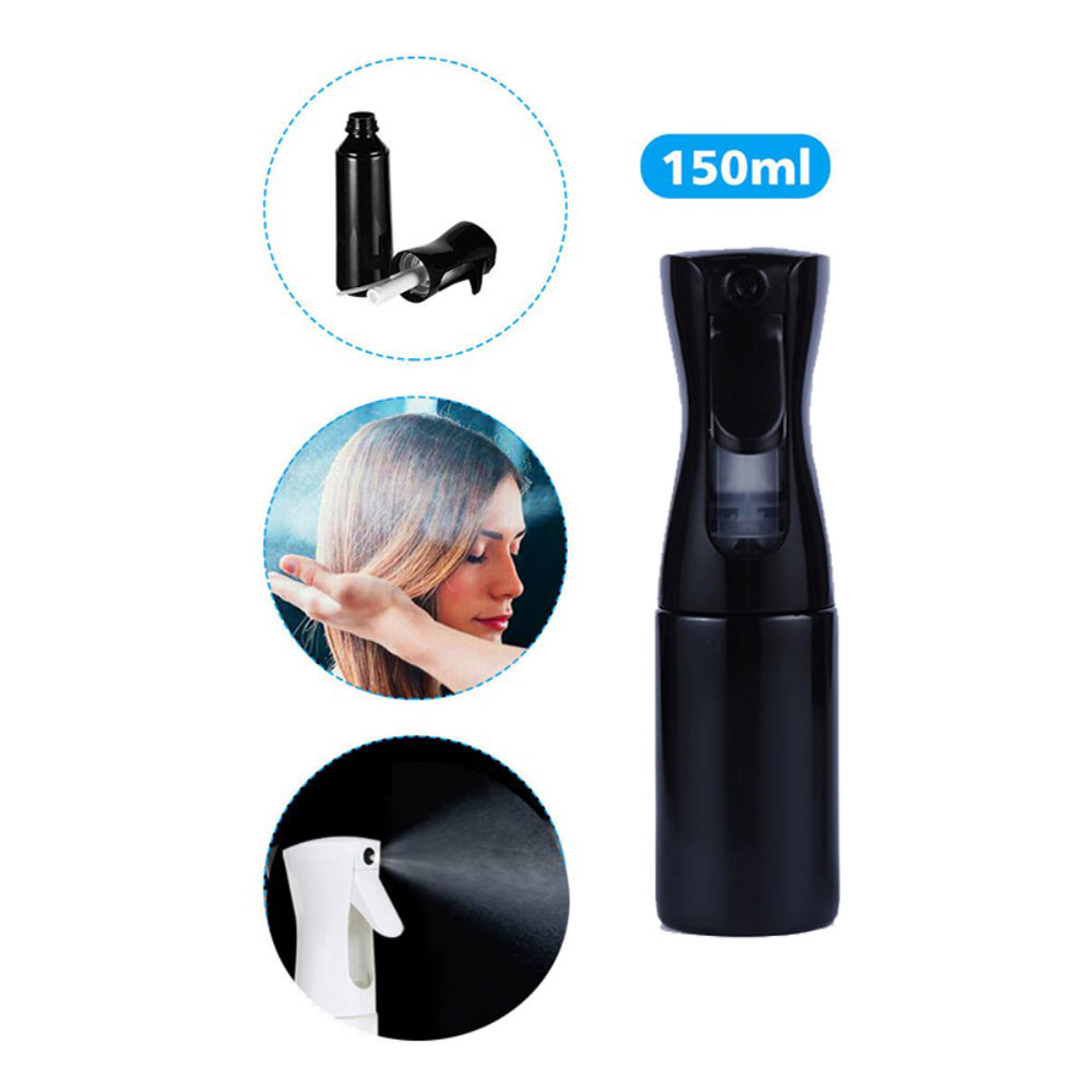 (150ml) Sprühflasche Friseur Aerospray Mehrzweck Spray Flasche - Schwarz