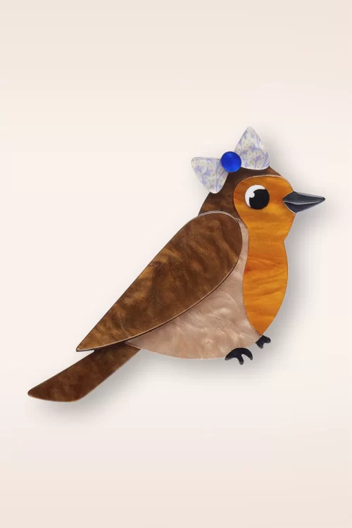 Erstwilder Rosie the Robin broche