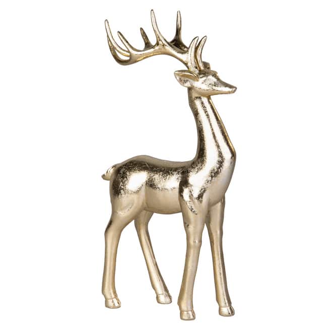 Rentier stehend gold - ca. 15 x 7 x 28,5 cm