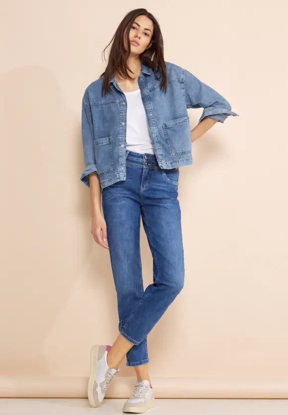 Lyocell Jeansjacke - light blue authentic wash