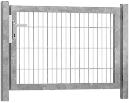 Premium enkele poort 125 x 80 cm 8/6/8 kader 60x40 incl. palen voor betonnering, thermisch verzinkt