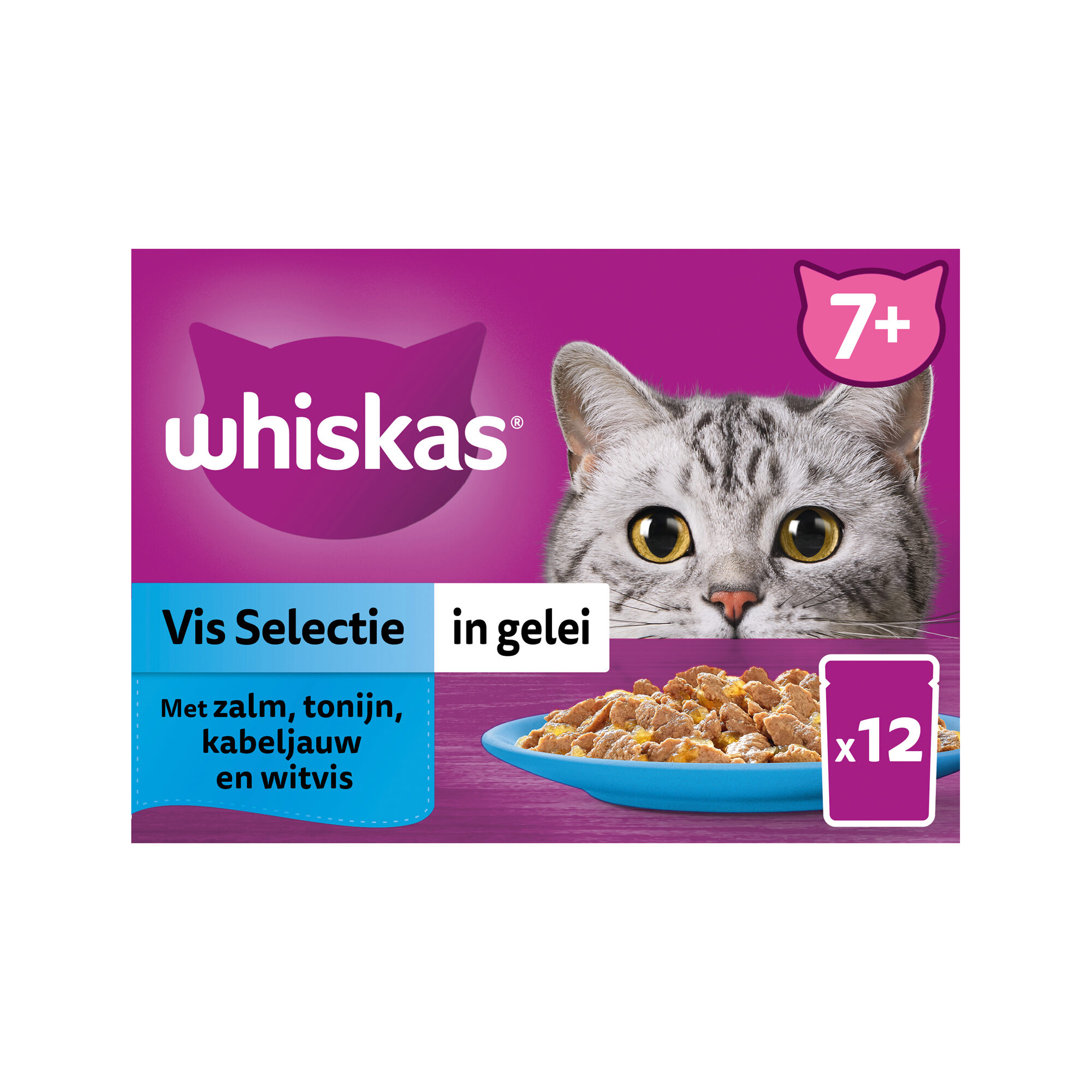 Whiskas 7+ Natvoer - Selectie in Gelei
