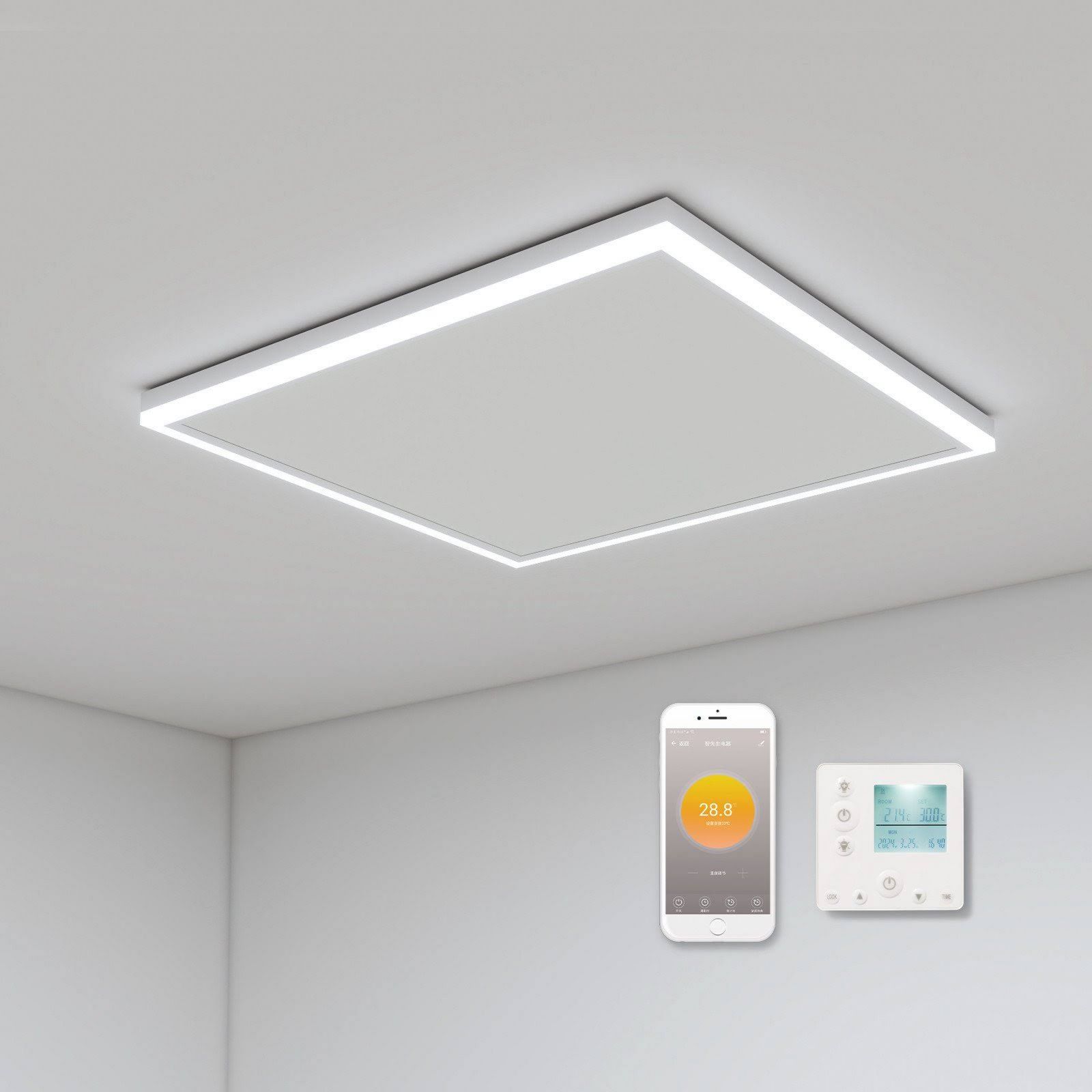Byecold Infrarotheizung Deckenmontage mit LED & WiFi 400W