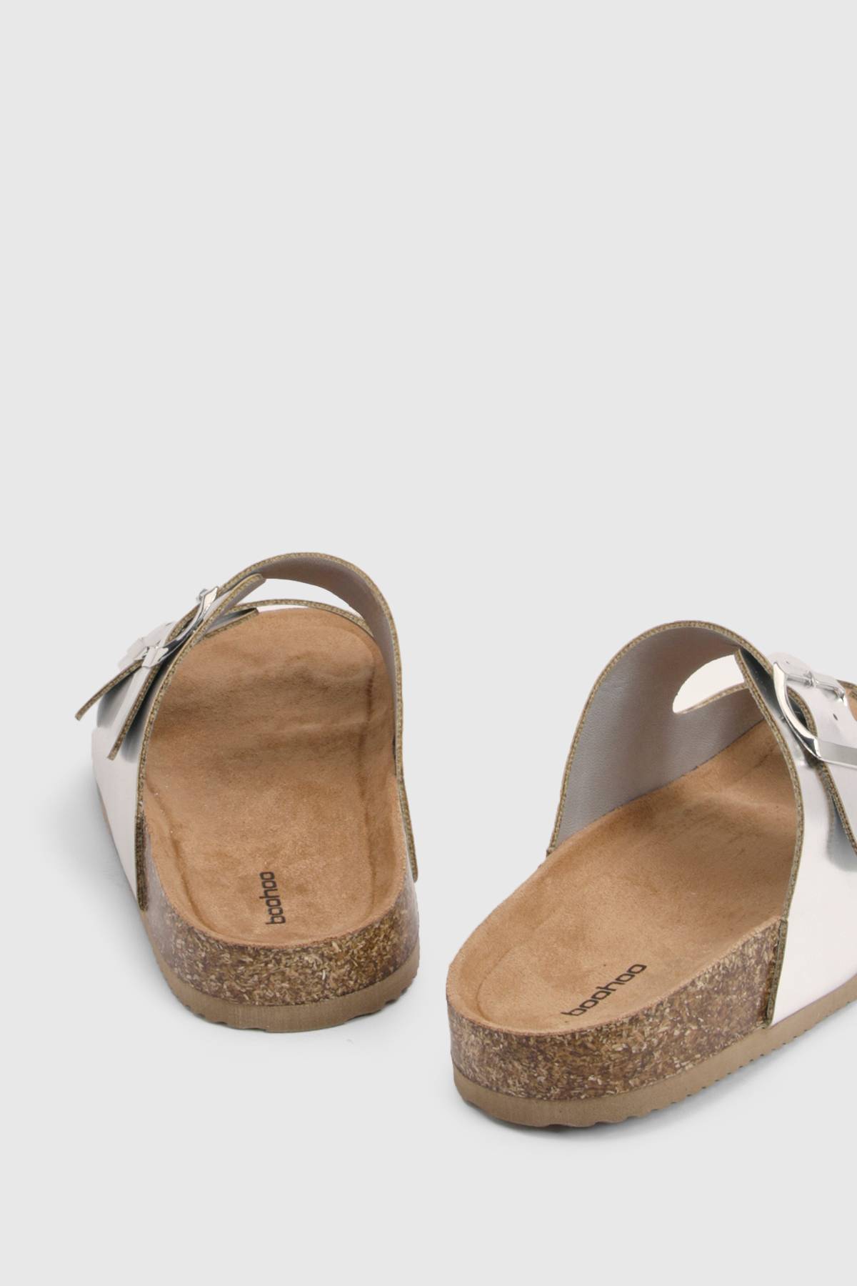 boohoo Sandales À Double Boucle Avec Semelle Anatomique