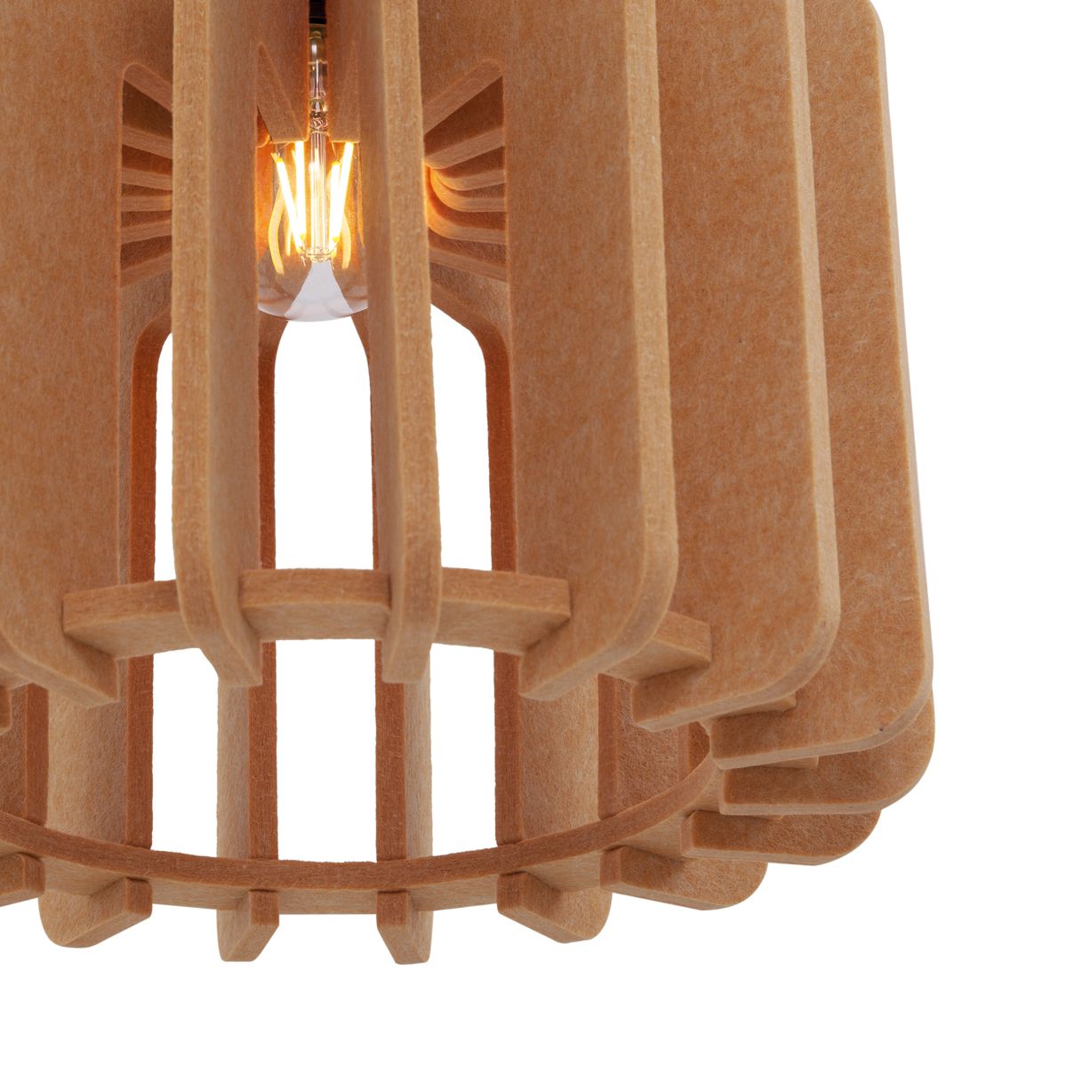 Retro hanglamp zwart met oranje 3-lichts - Felt