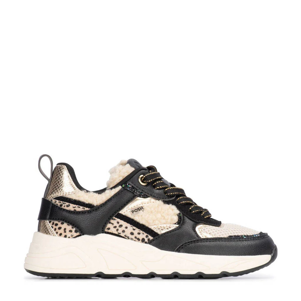 POSH by Poelman Minionchunky sneakers zwart/beige