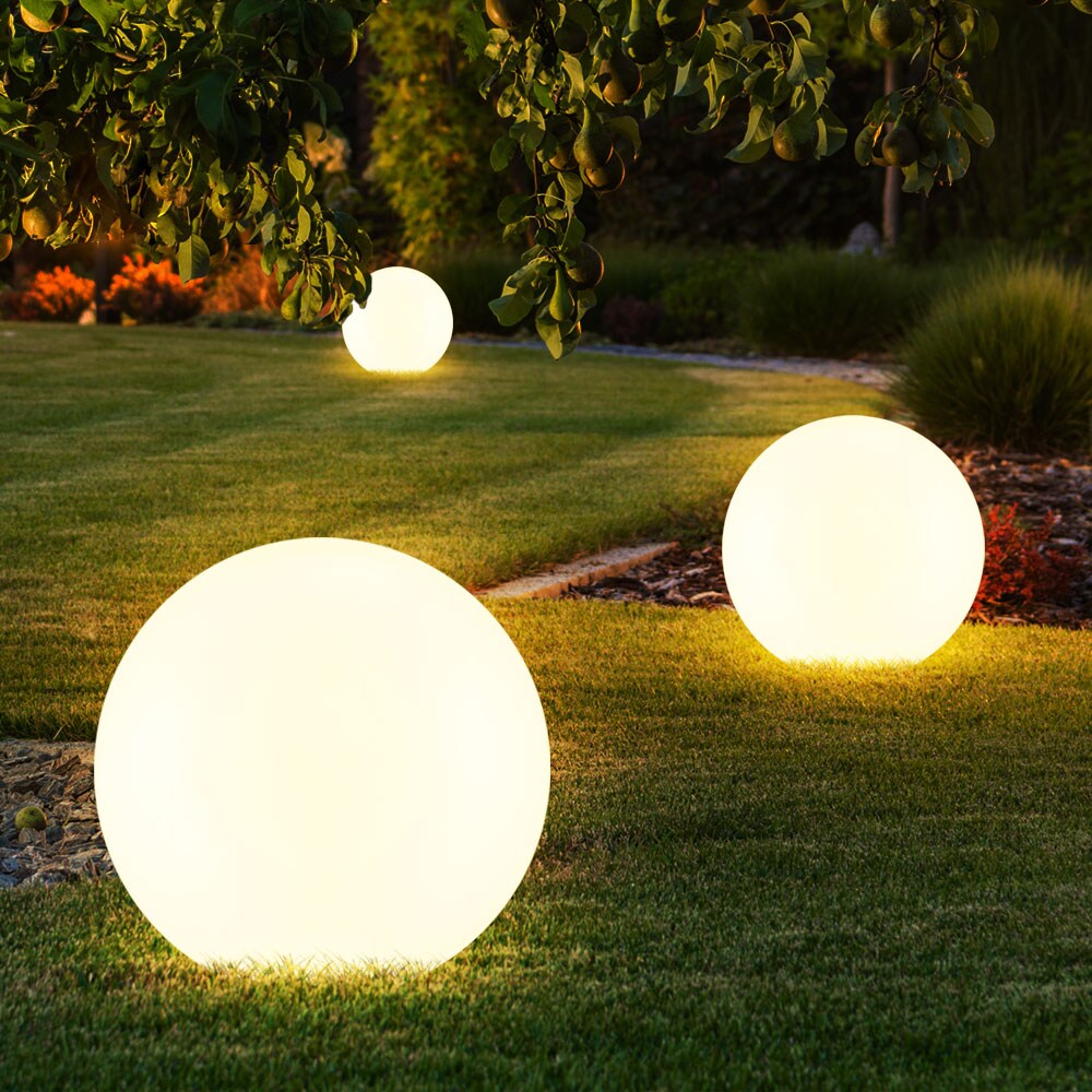3er Set LED Solarkugeln, Durchmesser 20 cm, MALAGA