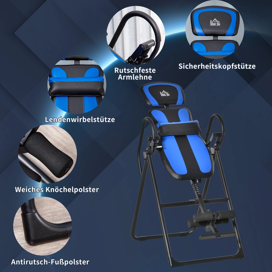HOMCOM Inversionsbank klappbar schwarz, blau