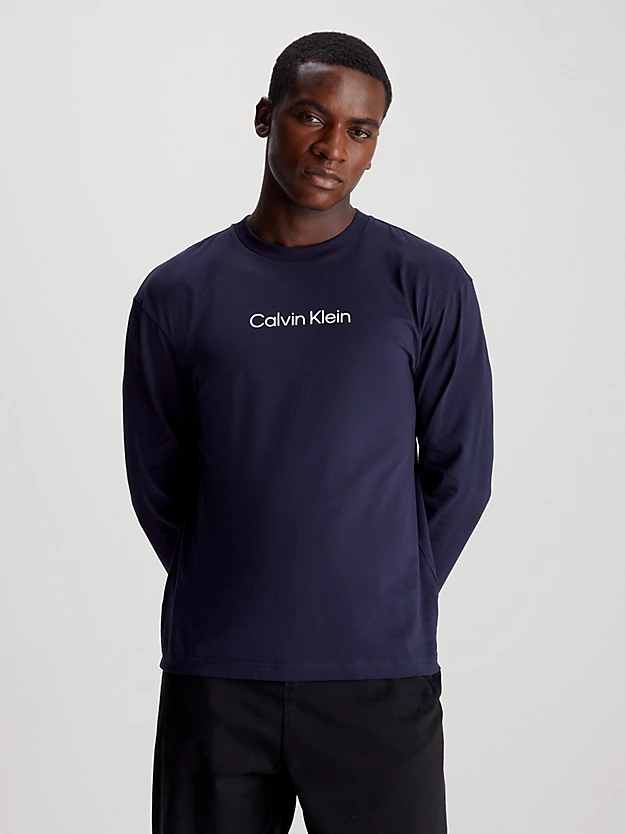 Camiseta de manga comprida com logotipo