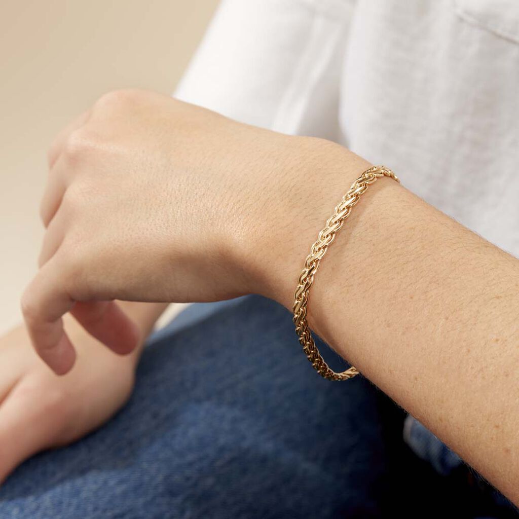 Bracelet Jany Maille Palmier Or Jaune