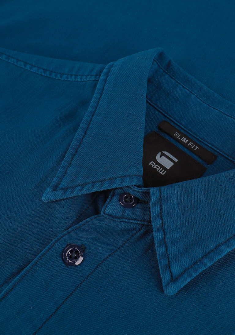 G-STAR RAW petrol g-star raw casual overhemd marine slim shirt s\s