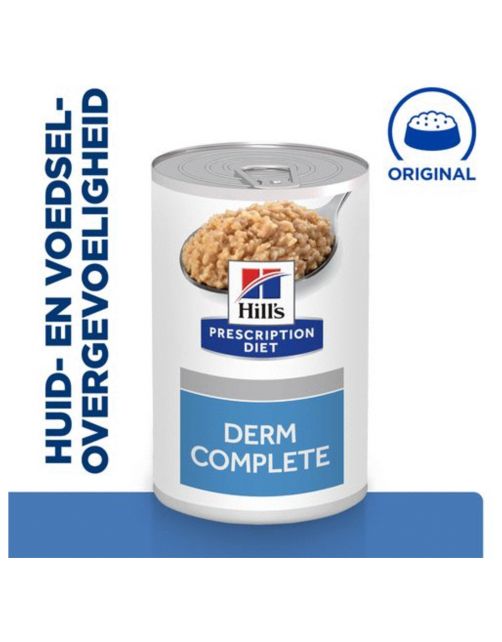 Hill's Prescription Diet Canine Derm Complete Blik - Hondenvoer - 370 g