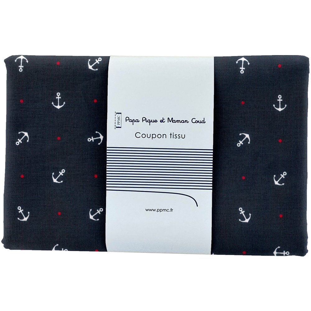 Coupon Tissu 1 M Ancre Marine Ex1068