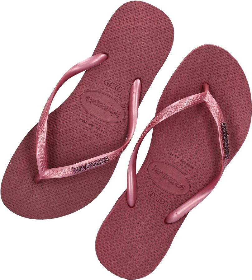Havaianas HAV. SLIM LOGO METALLIC AMARANTH Dames Slippers amaranth