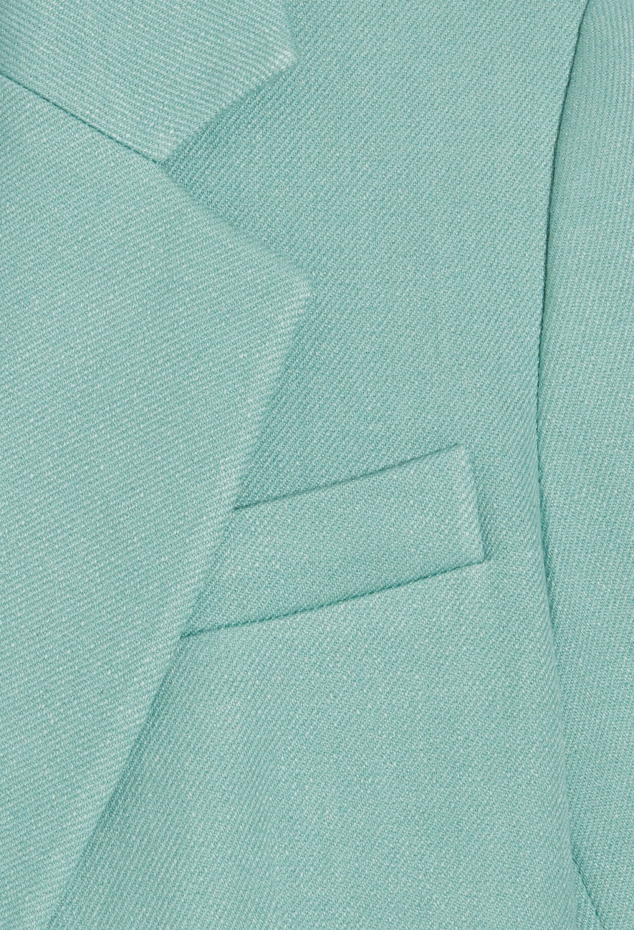 Veste tailleur lin melange vert d'eau
