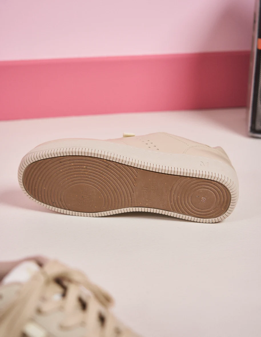 Baskets basses Maxence F - Cuir crème