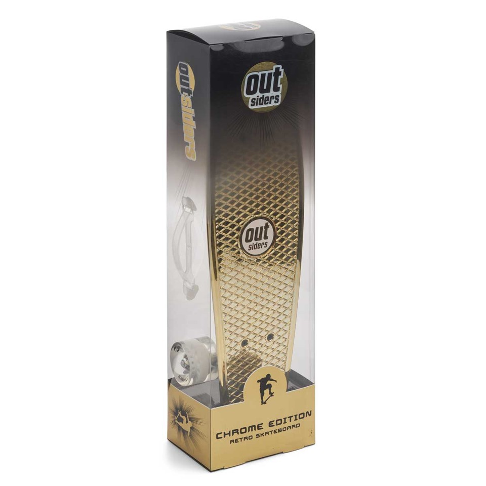 Outsiders - Chrome Edition Retro Skateboard Guld