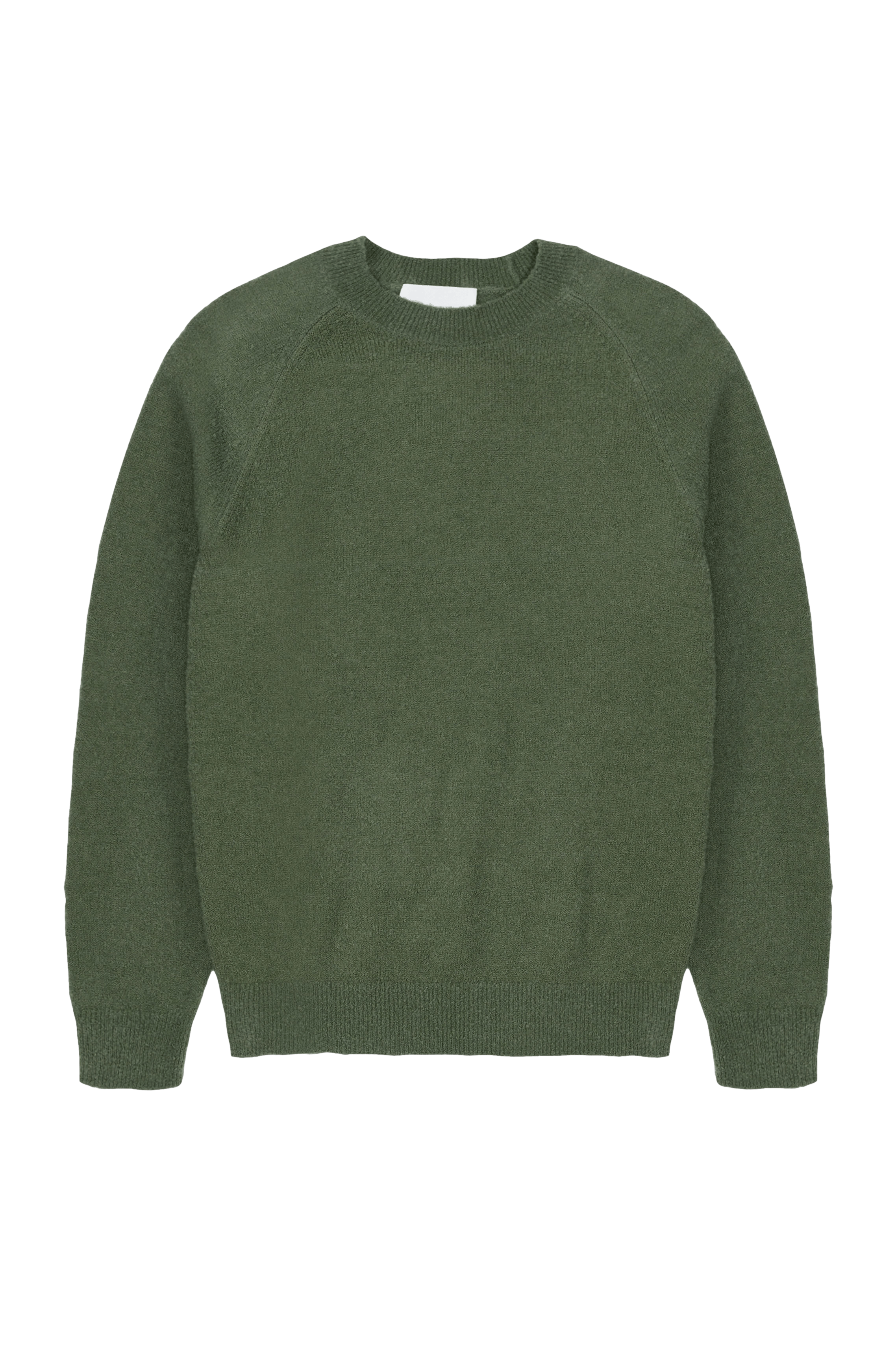 Pull col rond en laine mélangée | Vert