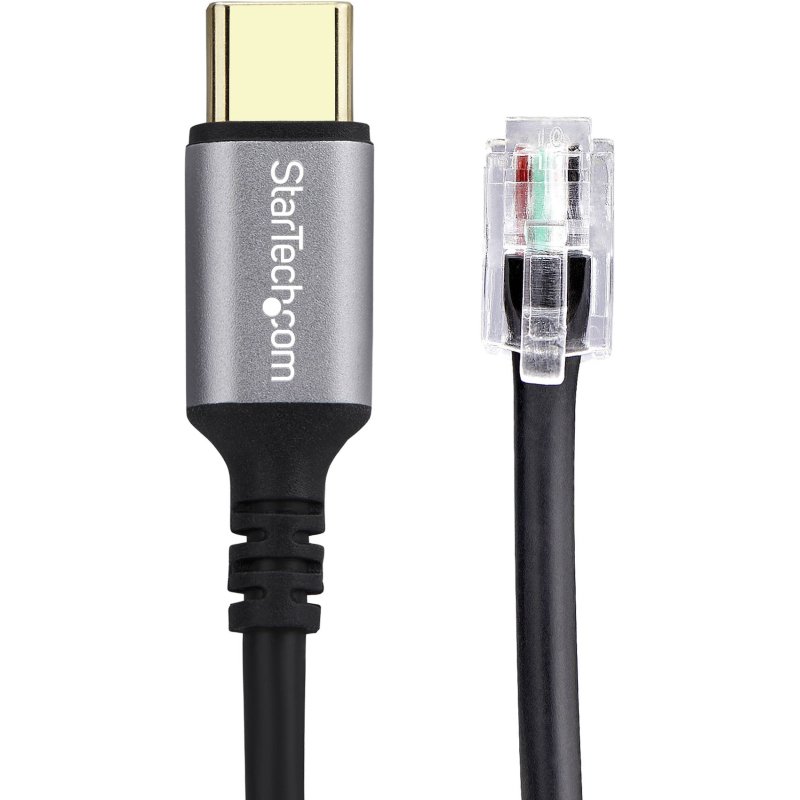StarTech.com Adaptateur USB-C vers RJ9 pour Combiné Téléphonique de Bureau ou Casque Filaire/Sans Fil, Utilise le Matériel Fixe Existant, 1,8m, pour Ordinateur Portable/de Bureau/Mobile
