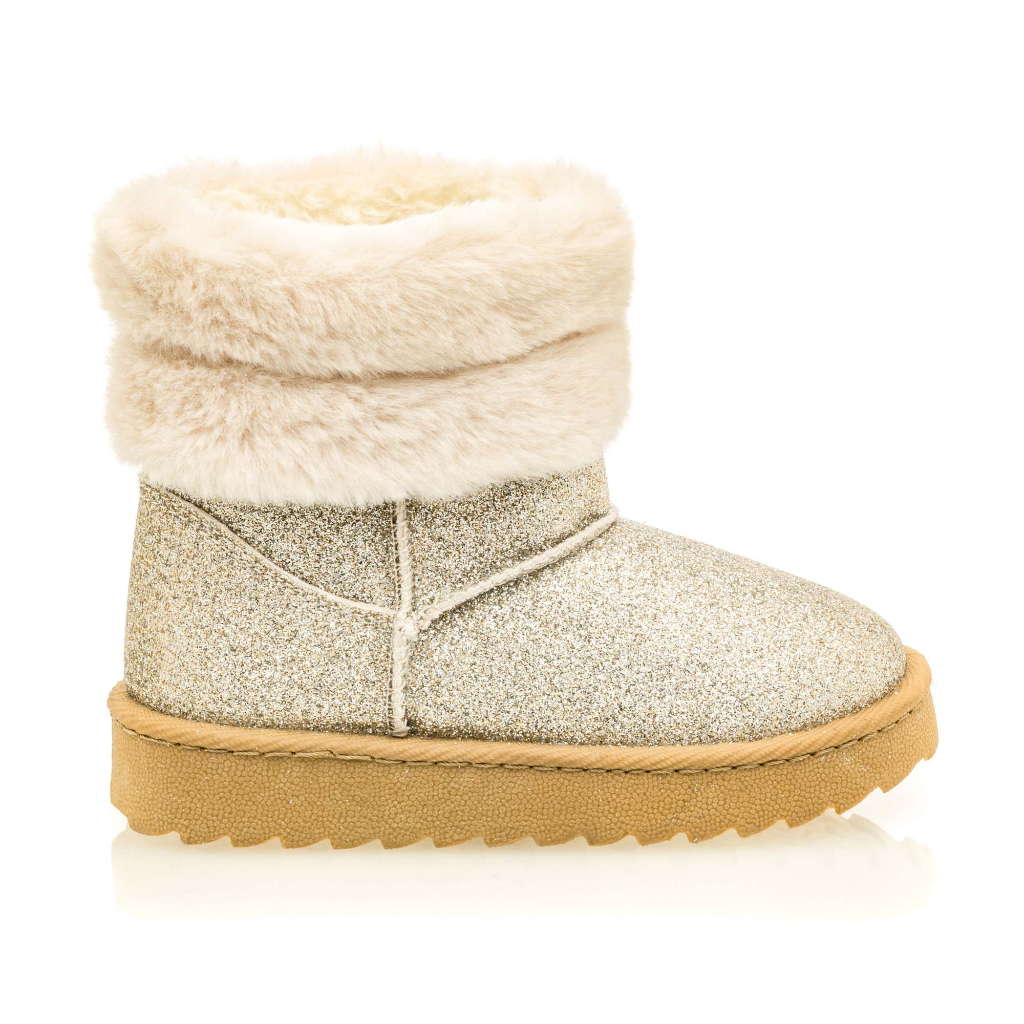 Bottines Fille or