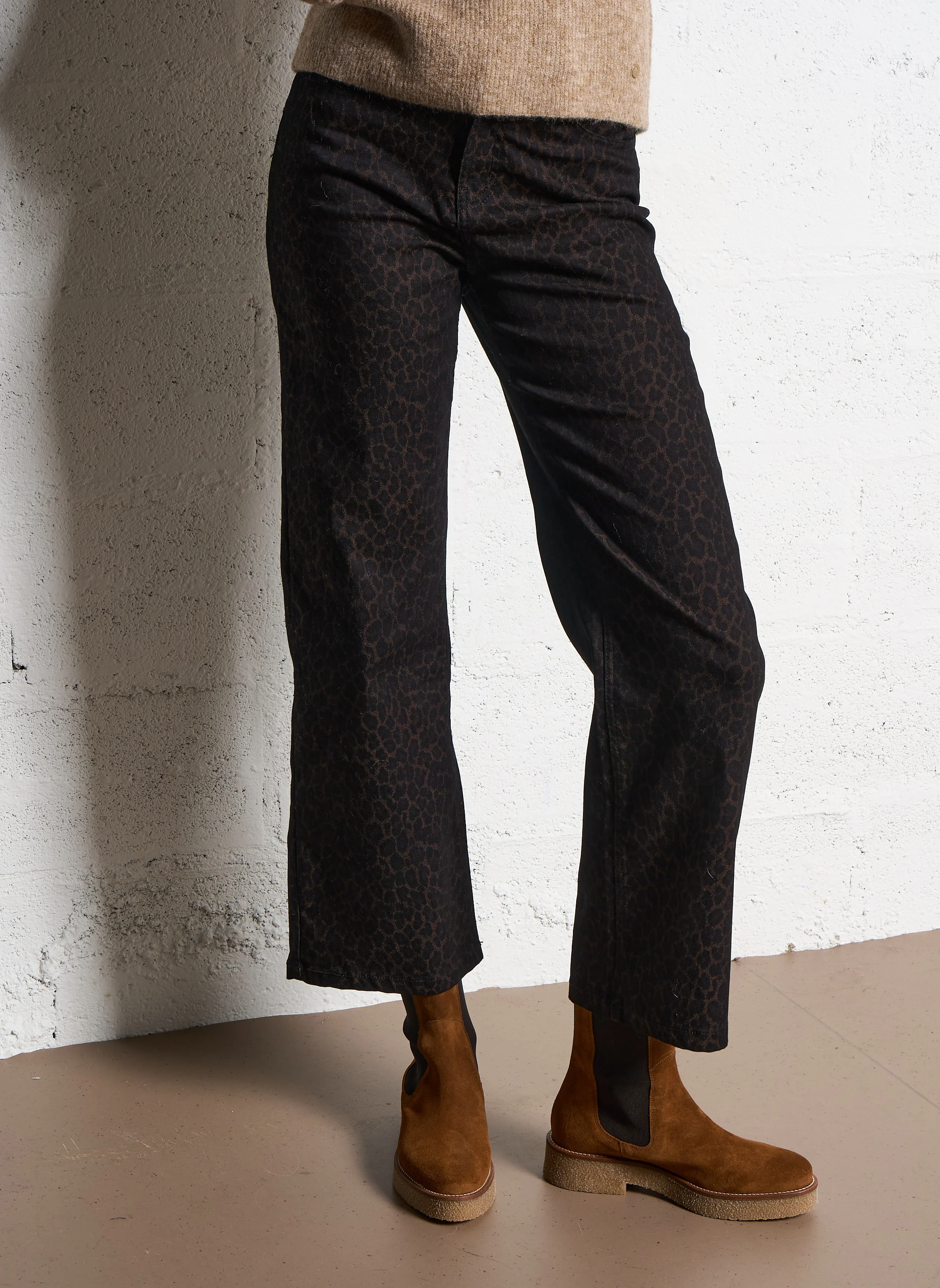 PARY - Pantalon léopard| Marron