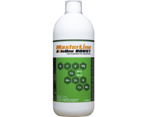 MasterLine AllinOne Boost Aquariumplantenmeststof 1000 ml Micro- en macronutriëntencombinatiemeststof