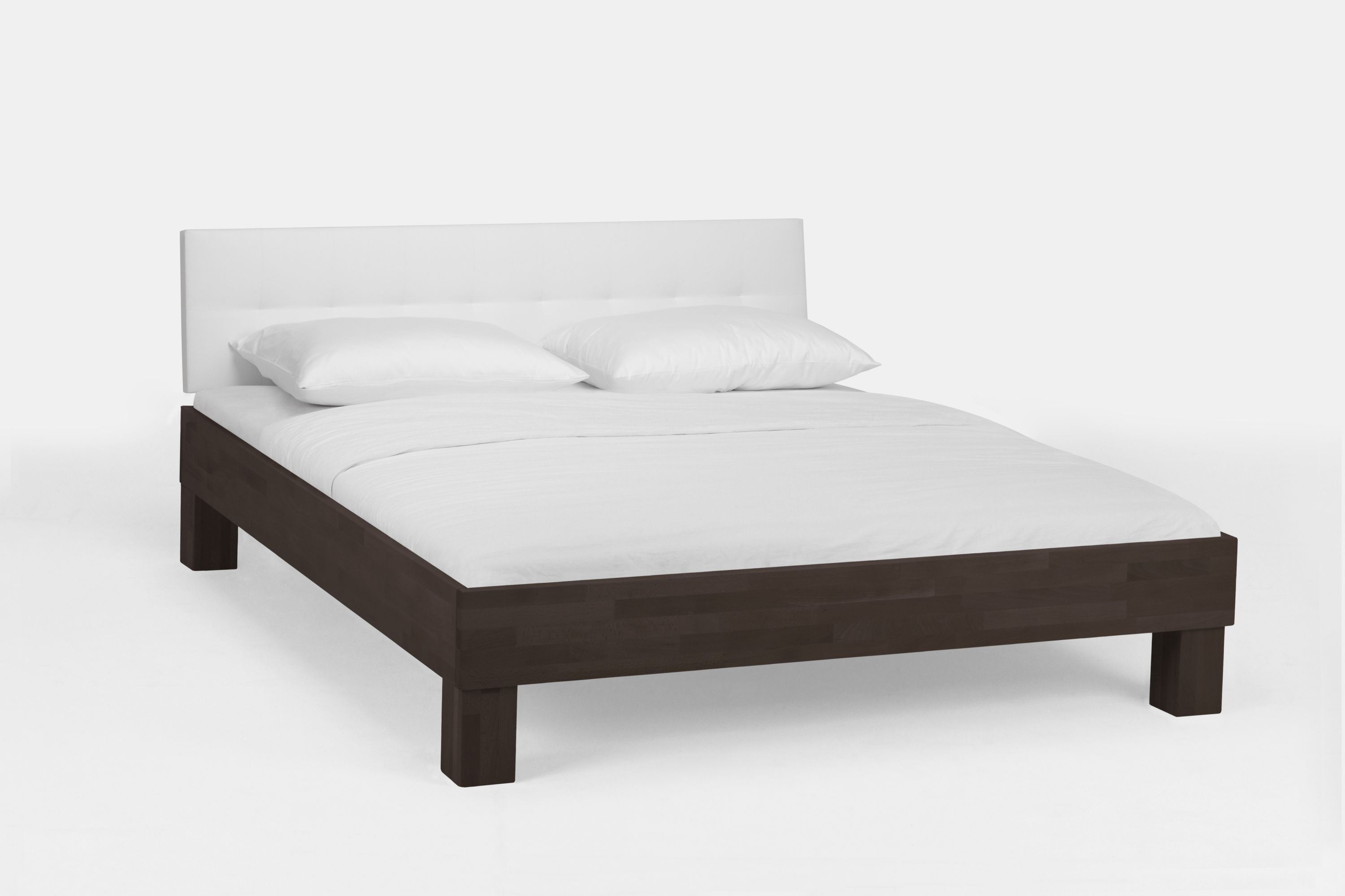 Holzbett Classic 200 x 190 cm Buche Wenge Lackiert