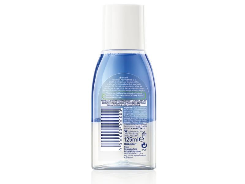 NIVEA Augen Make-up Entferner 125 ml Make-up Entferner für wasserfestes Make‑up