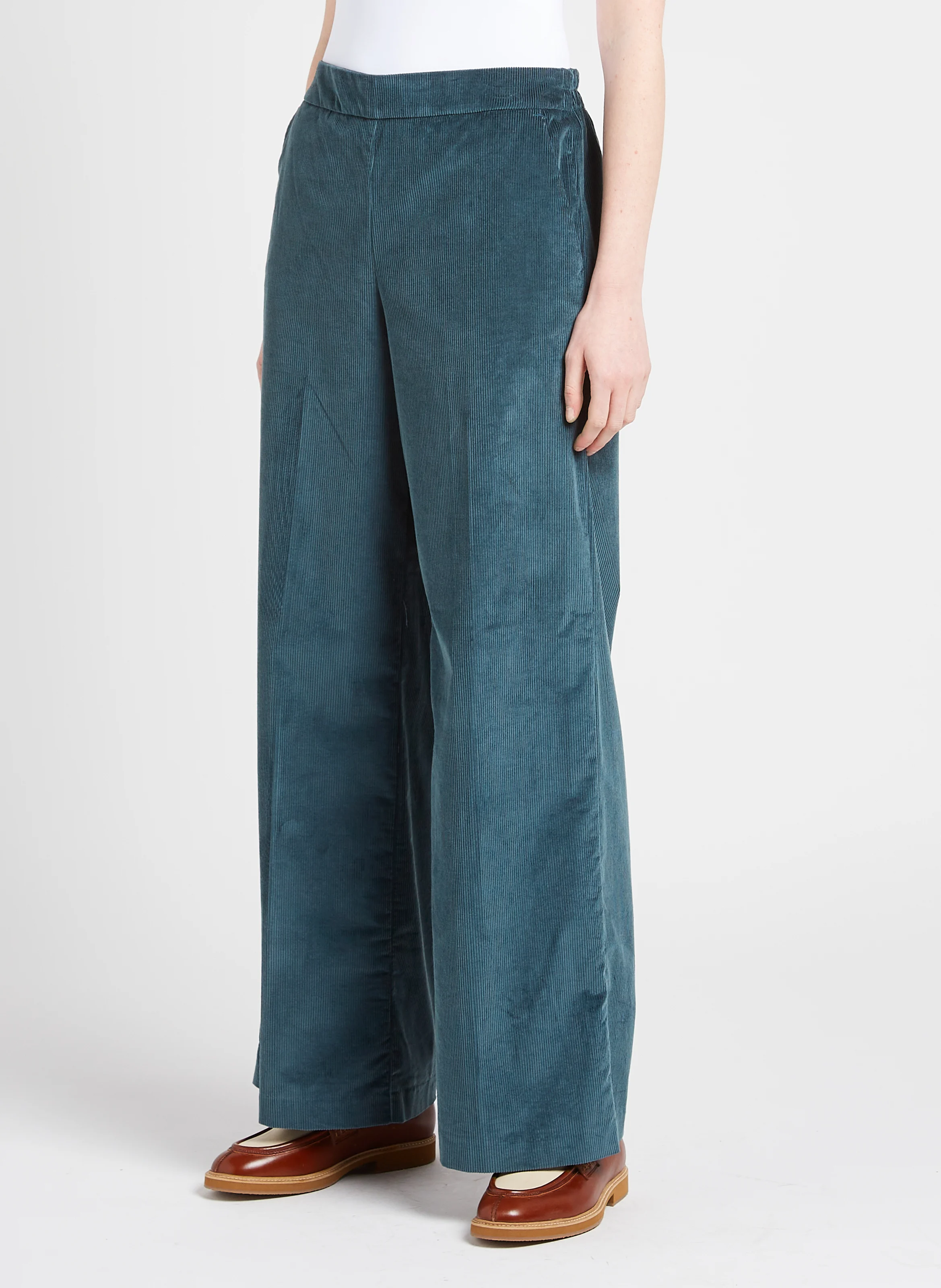 PUEBLO - Pantalon évasé en coton mélangé | Jaune