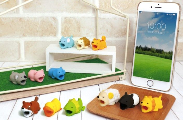 Telefoon in de Shell - Dierenkabelbeschermer (verschillende ontwerpen)