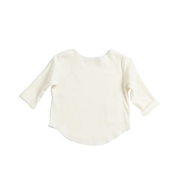 Bamboom T-shirt Lange Mouw Crème 1 Mnd