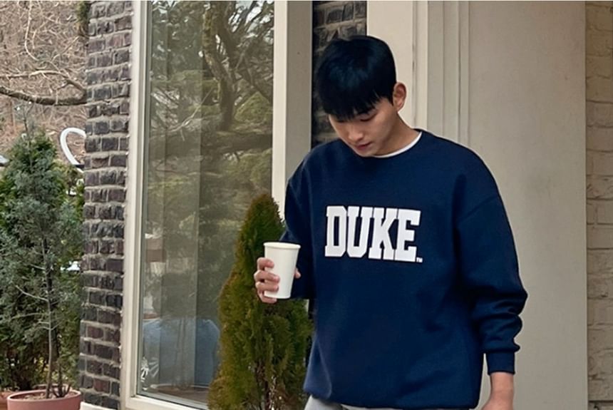 SeoulPop - Sweatshirt met losse pasvorm en letterprint