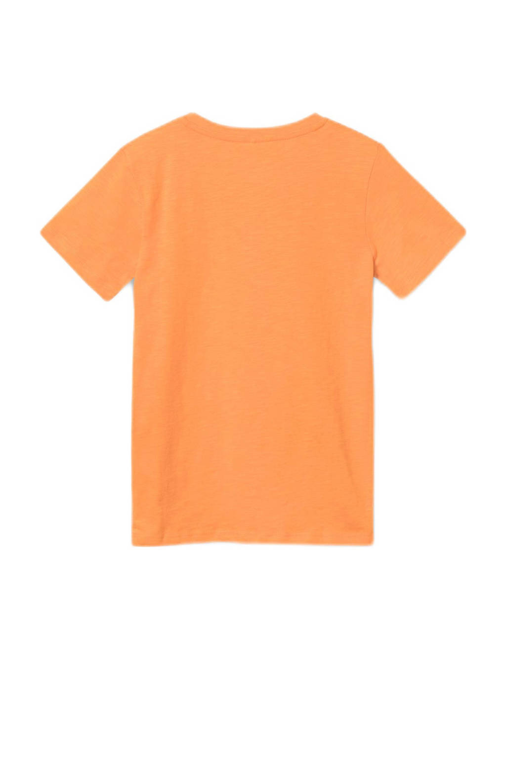 NAME IT T-shirt NKMZEFREDE met printopdruk oranje
