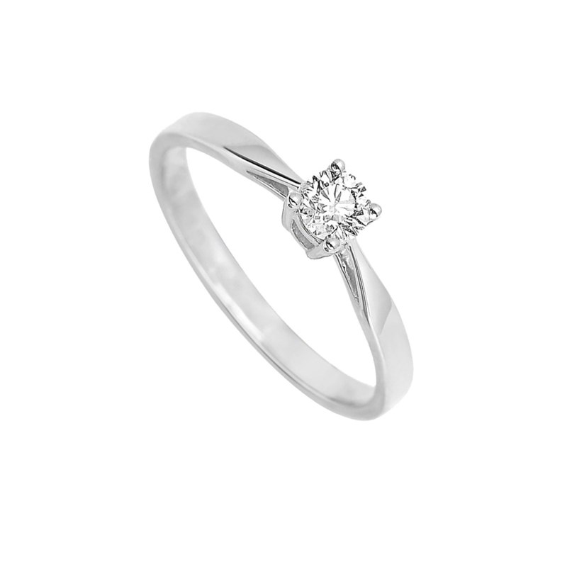 Bague Femme - Or 18 Carats - Diamant 0,23 Carats