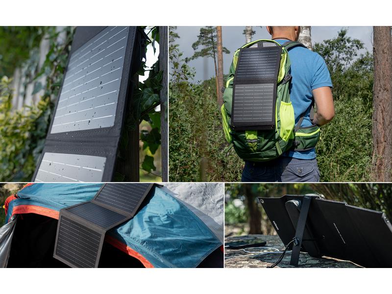 Dörr Kamera Solarpanel PB-10000 mAh 21W XL mit Powerbank Besonders leistungsstarke Energiequelle optimal für den autarken Einsatz