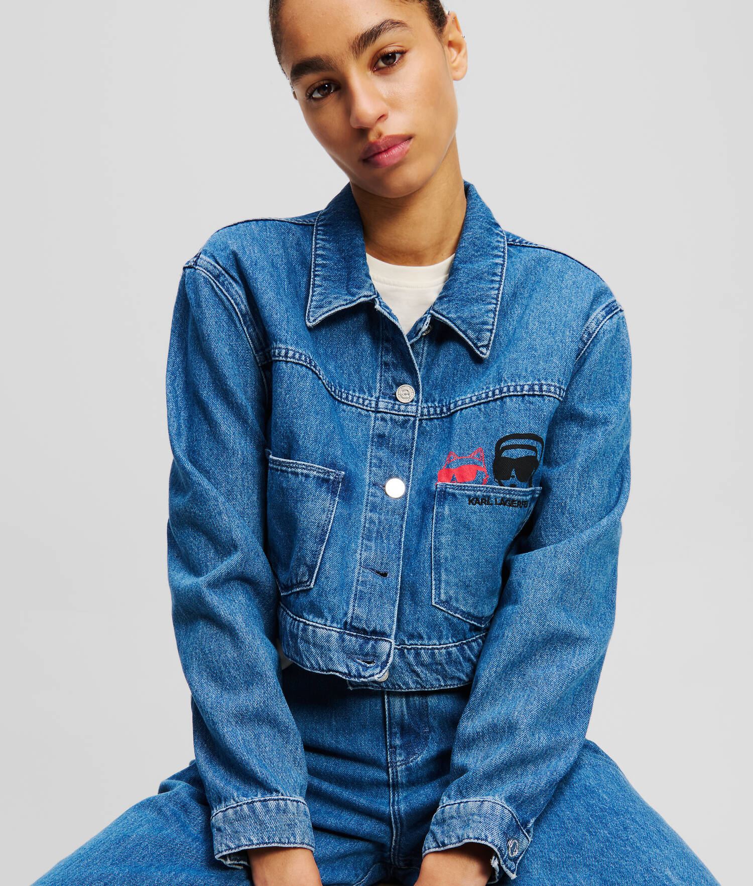 VESTE DENIM IKON - Denim Bleu Clair