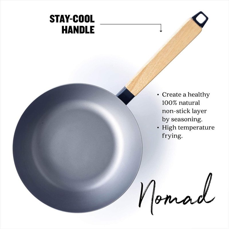 Poêle wok en acier carbone Nomad