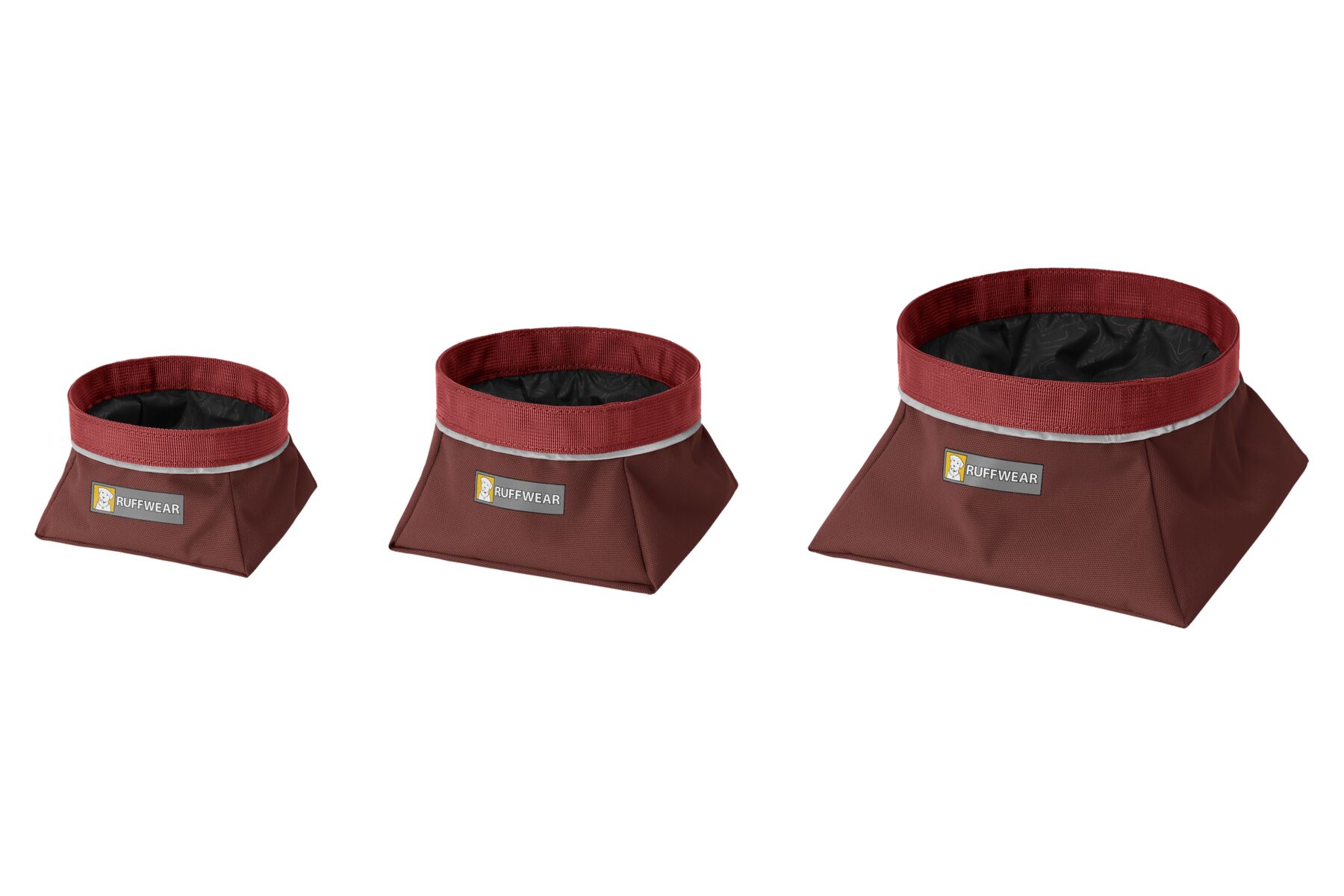 Bol pliable à nourriture et à eau léger quencher™. Couleur: fired brick (rouge foncé), taille: s