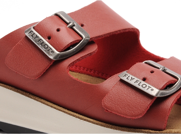 Flyflot mules et sabots plats femme frein rouge