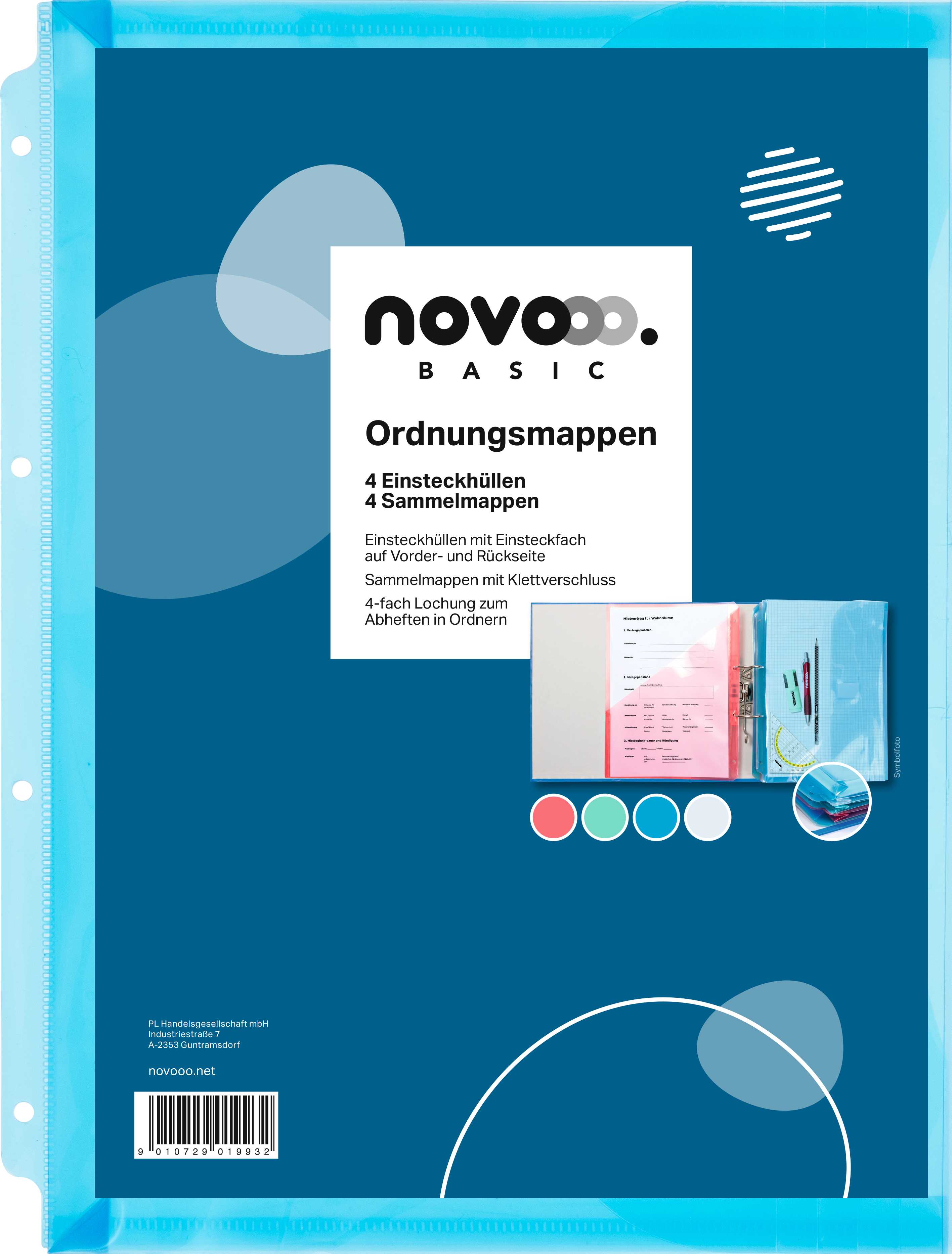 novooo Ordnungsmappen zum Abheften DIN A4 8 Stück